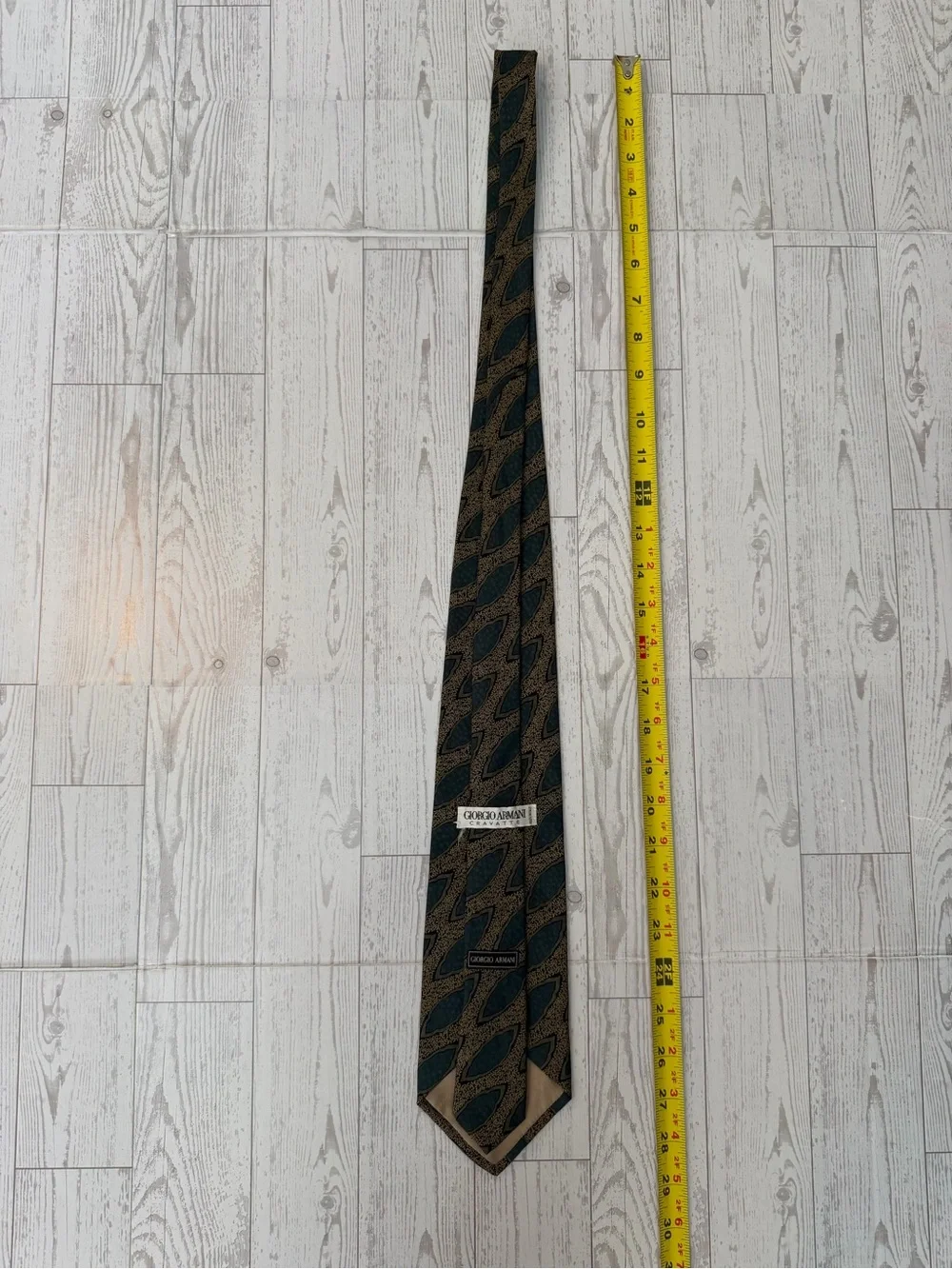 Giorgio Armani Vintage Silk Geometric Necktie
